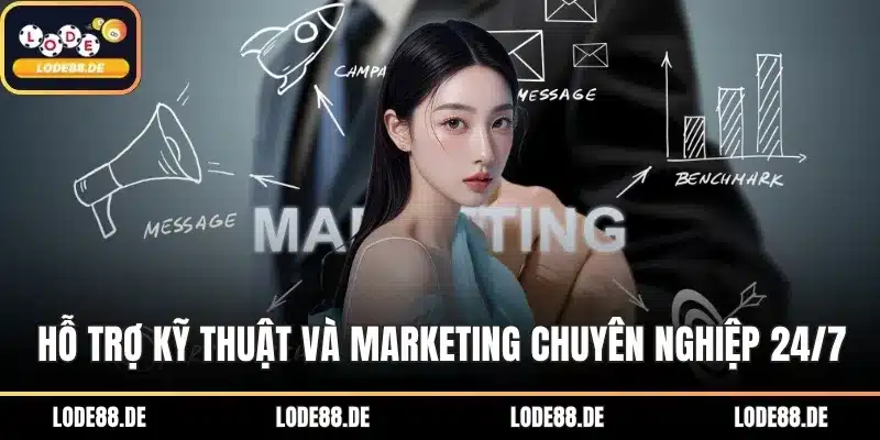 Hỗ trợ kỹ thuật và marketing chuyên nghiệp 24/7