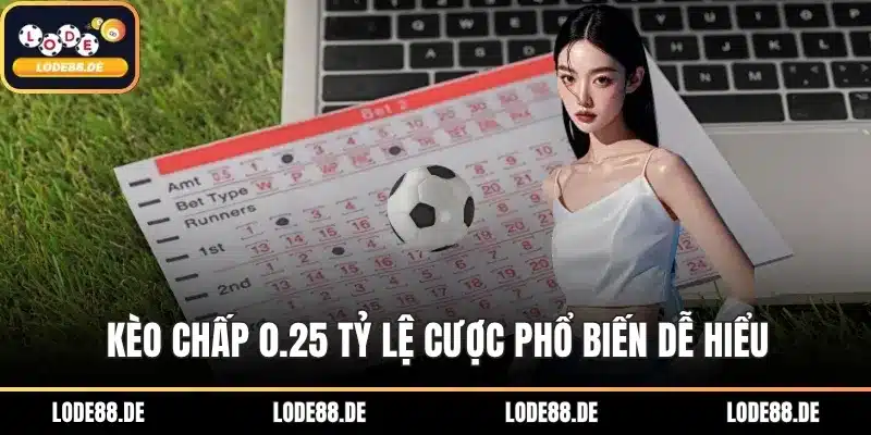Kèo chấp 0.25 tỷ lệ cược phổ biến dễ hiểu